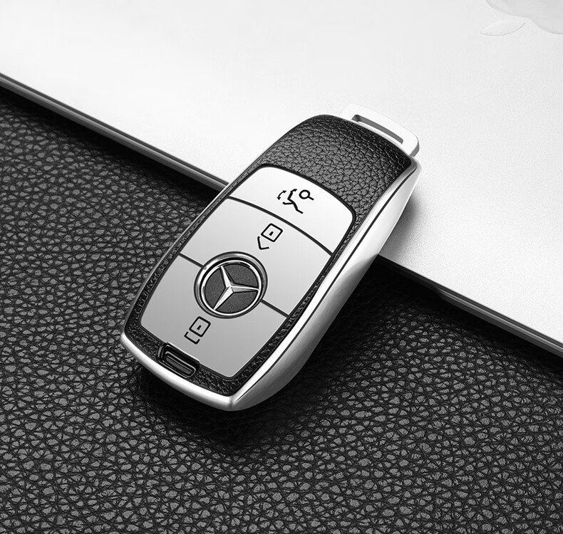 全包皮纹软胶19款新c级e级a级s级g级glc c260l e300l车用钥匙扣 全包