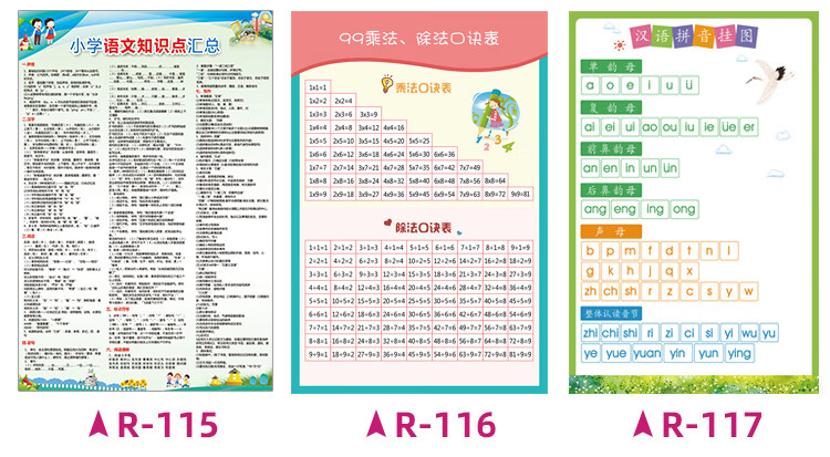 小学数学公式大全墙贴海报单位换算常用公式表知识汇总全套装挂图