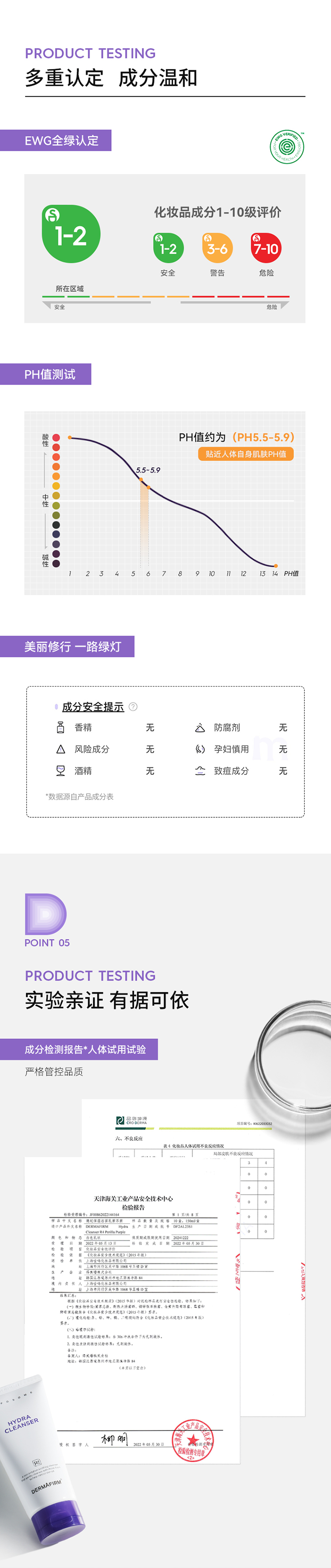 德妃（DERMAFIRM）洗面奶 男女紫苏氨基酸洁面乳 儿童敏感肌适用 祛痘控油 深层清洁 经典款 强烈推荐（98%用户选择） 150g
