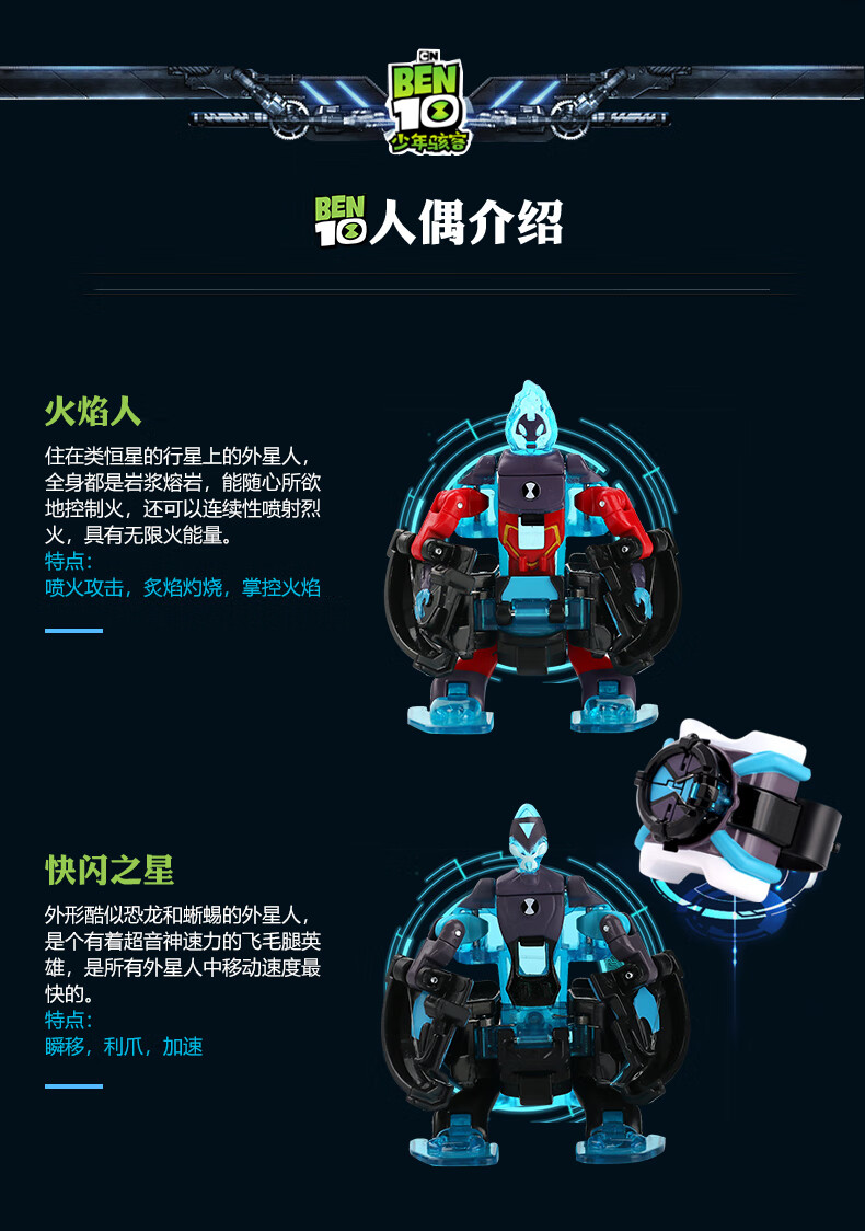 60ben10少年骇客变形装置手表玩具男孩外星英雄大作战变身儿童玩具
