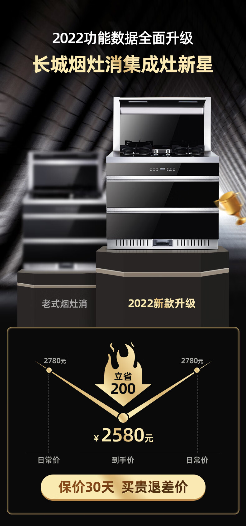 长城长城非凡系列集成灶到底怎么样，参数如何！