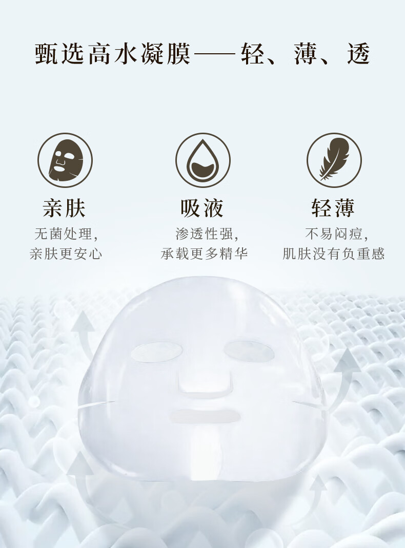 LUERLING美白面膜酒粕咖啡因烟酰胺祛斑补水细化毛孔水润焕白提亮肤色男女 【补水美白】咖啡因10片/盒