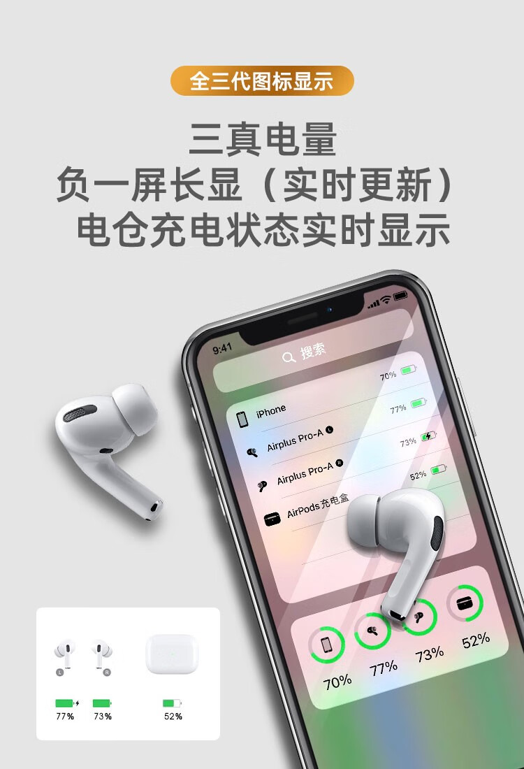 landoair苹果无线蓝牙耳机华强北3洛达三代iphone12运动x双耳入耳式