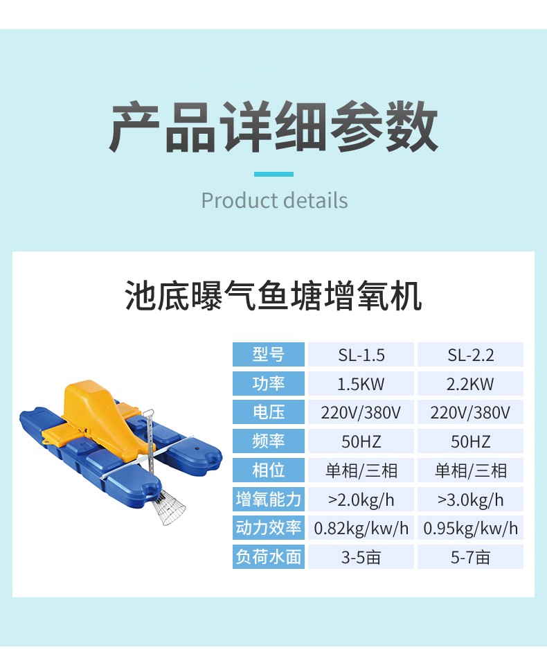 聚赫射流式鱼塘曝气增氧机冬季破冰海淡水大型推水不锈钢增氧气泵11kw