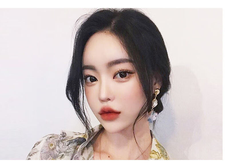 中分龙须刘海假发片隐形两侧修脸流海女蓬松斜卷曲轻薄八字直偏分深