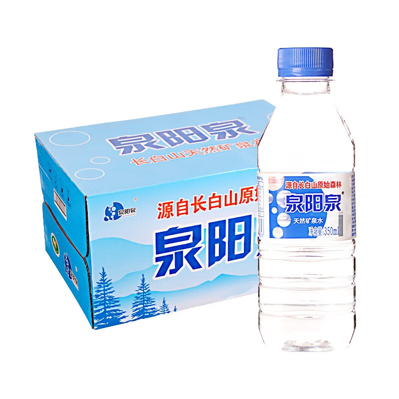 (5箱装)泉阳泉(quanyangquan)天然矿泉水 弱碱饮用水350ml*24瓶/整箱