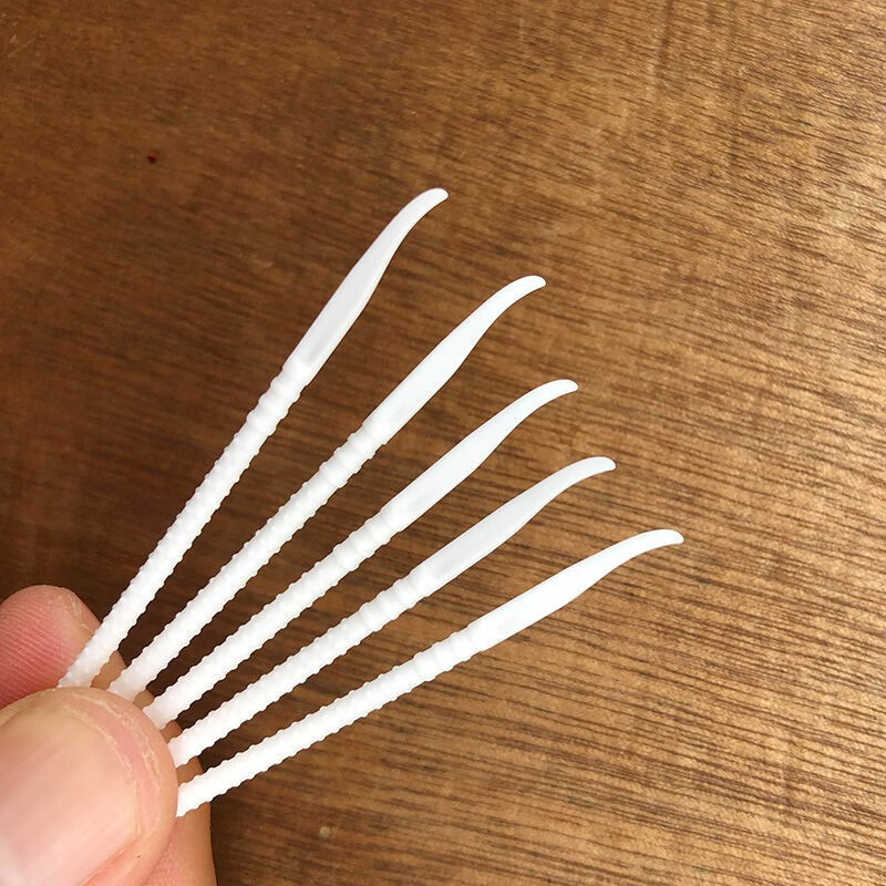 鱼骨刺牙签塑料品牌品质口腔清洁护齿一次性细软牙缝刷带弯钩锯齿 1盒