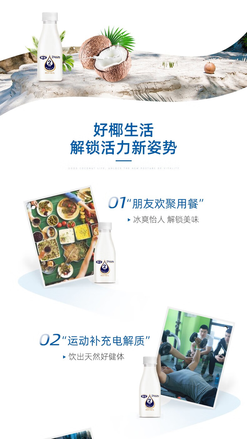 椰谷2小时鲜榨正宗椰子果肉含乳饮料牛乳饮品椰奶椰汁245ML*10瓶