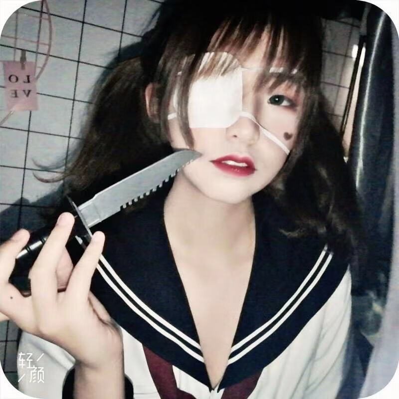 日韩系可爱少女心卡通眼罩中二病也要谈恋爱病娇眼罩拍照专用 比心款