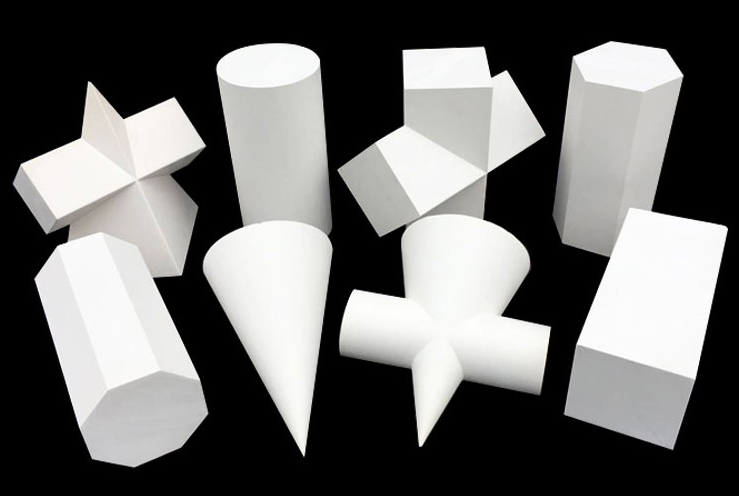 石膏几何体模型静物素描写生几何形体石膏像艺考美术教具单个摆件八面