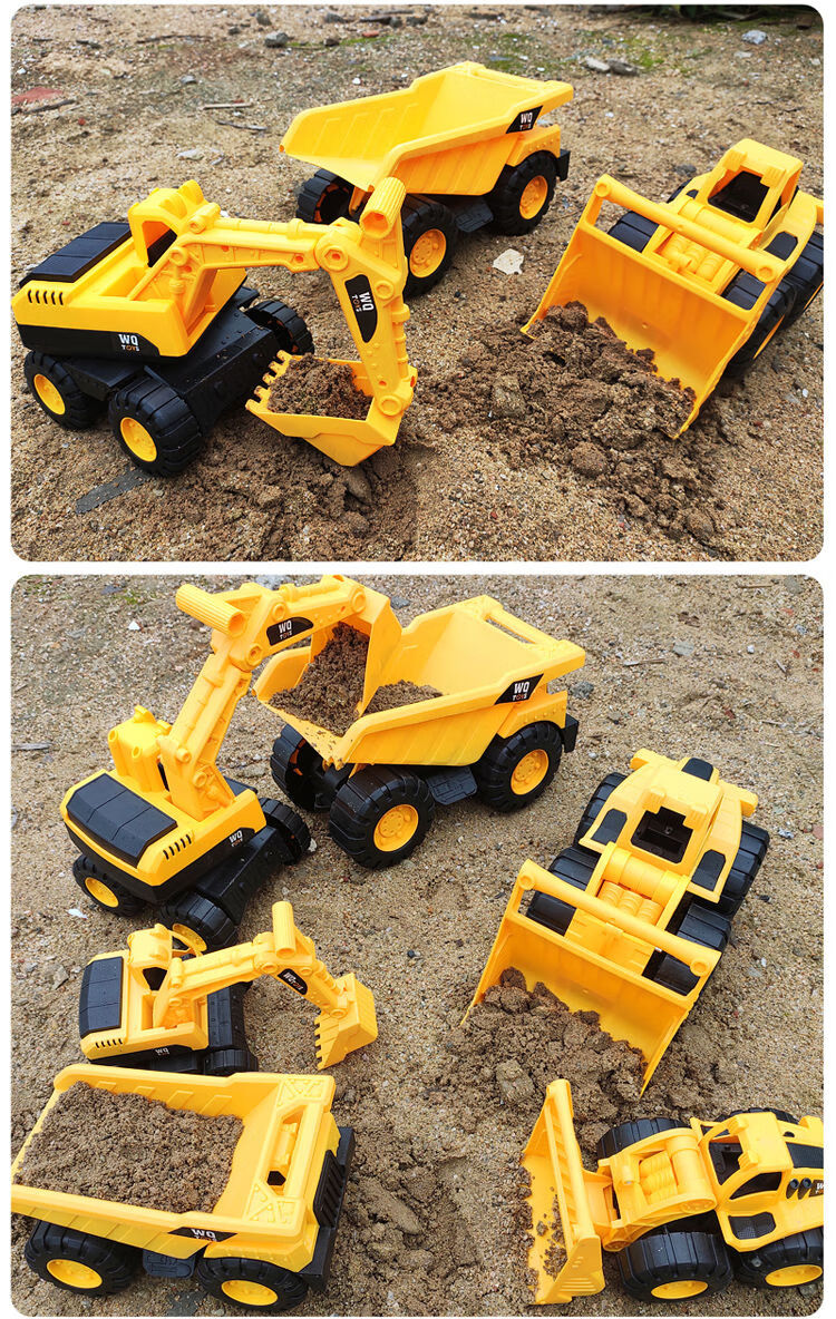 【瀚卫】精选沙滩工程车玩具套装儿童装卸车推土机挖掘机 沙滩滑行【推土机】