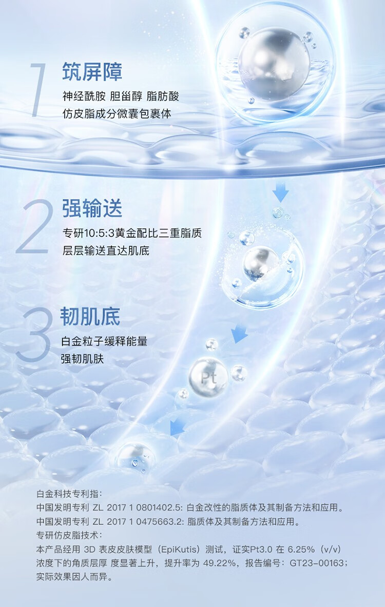 卓沿（SKIN ADVANCED）屈臣氏SA.卓沿白金舒润保湿修护乳液 全新上市敏肌适用 50ml*2