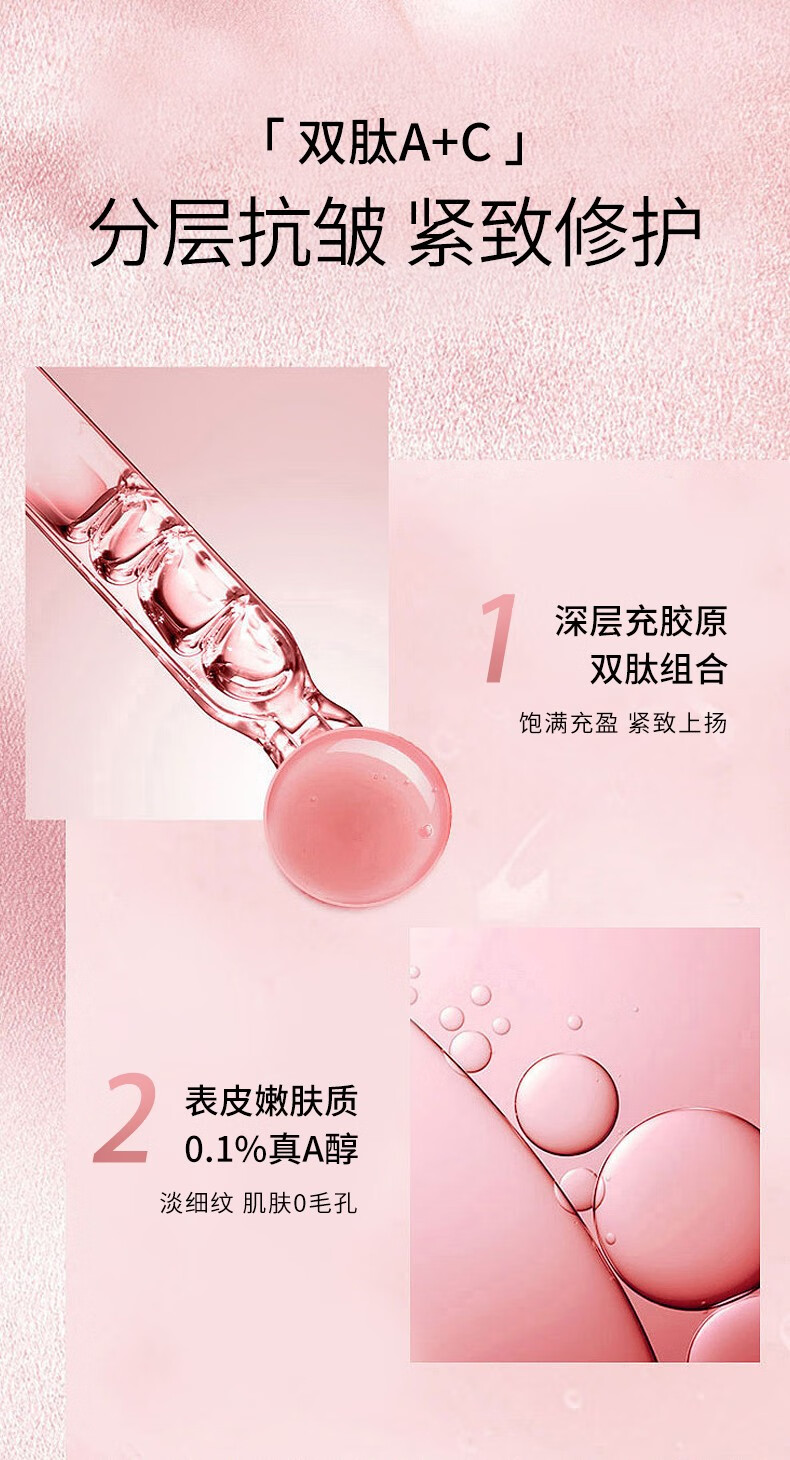 伊丽莎白雅顿（Elizabeth Arden）粉胶金胶面部精华ACE眼胶次抛胶囊A醇淡纹紧致提亮肤色 粉胶 42ml 90粒
