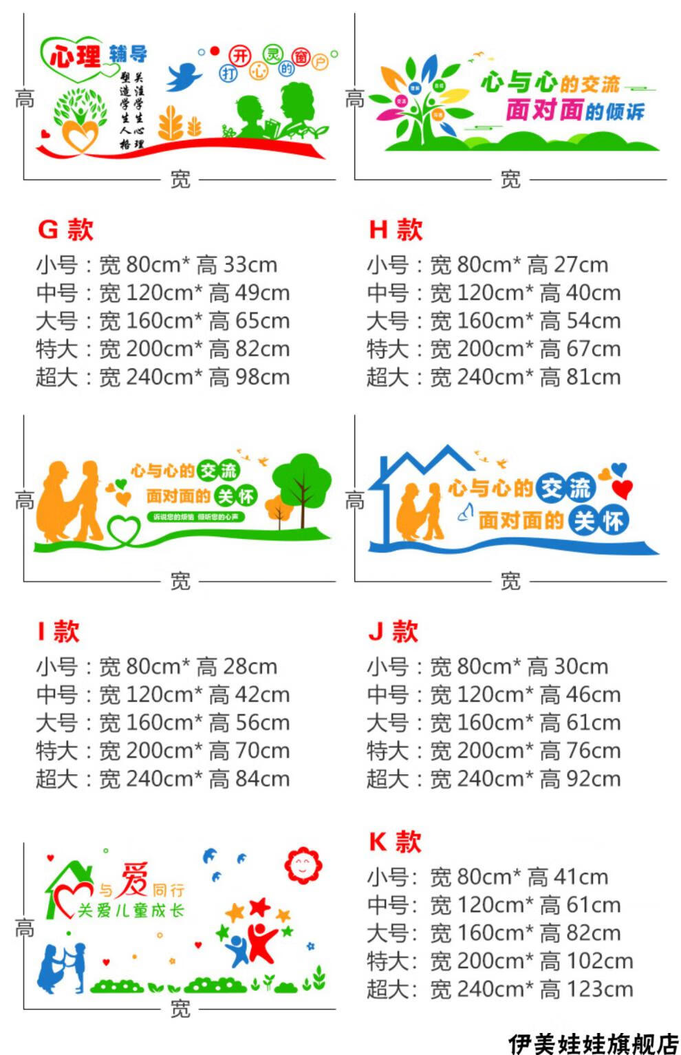 心理咨询室墙贴装饰文化背景墙墙贴心理健康咨询室标语布置贴纸d款