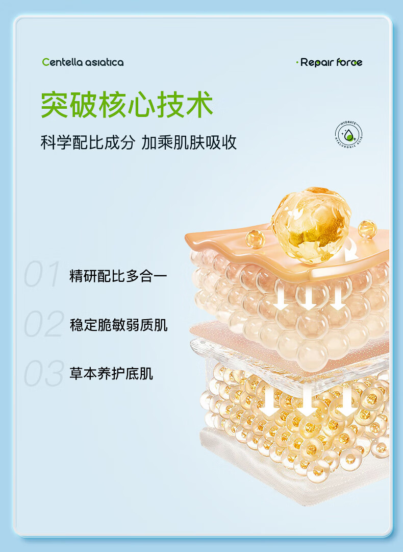 碧然堂积雪草玻尿酸面膜补水25ml*28片补水保湿面膜男女士学生可用敏感 积雪草玻尿酸面膜25ml*14片*2盒