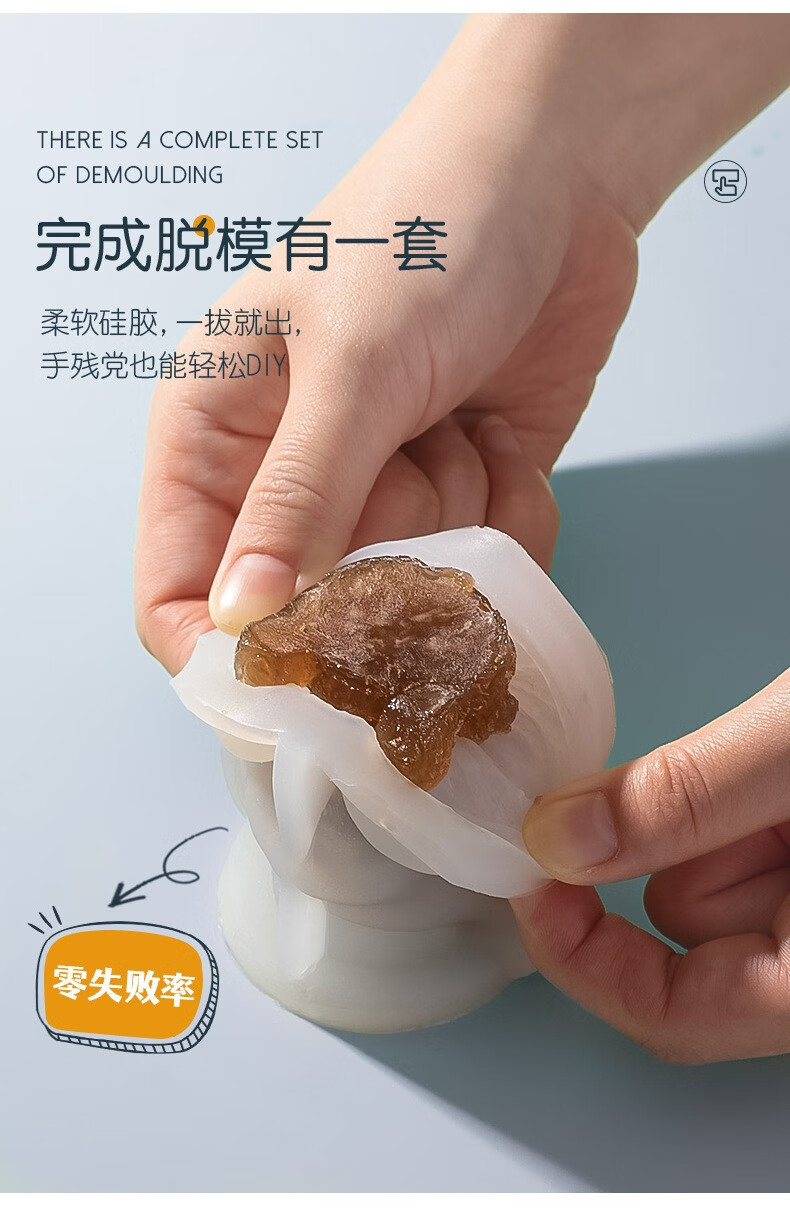 欧曾  小熊冰块模具家用制冰硅胶网红冰格制冰盒咖啡冰模熊卡通雪糕模具 2个装