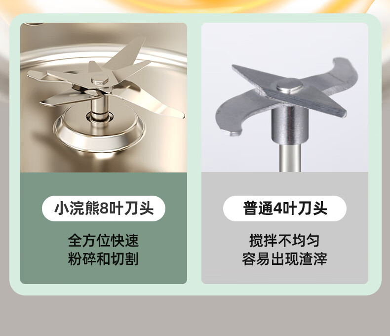 小浣熊 豆浆机迷你破壁机1-2人家用小型全自动免过滤免洗米糊机榨汁机打浆机辅食机 绿色350ML升级款.