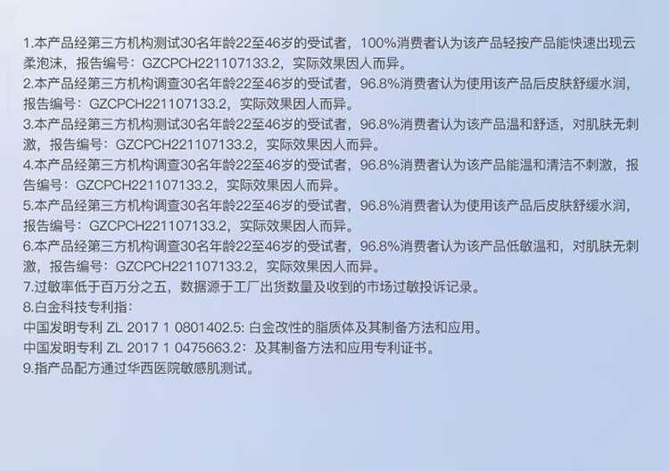 卓沿（SKIN ADVANCED）屈臣氏SA白金舒润氨基酸洁面泡沫洗面奶 新旧包装随机发货 净透洁面乳100ml*2