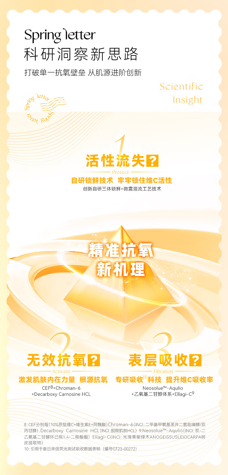 春日来信vc精华液2.0升级三体创研锁鲜抗氧提亮原型VC双仓次抛CEF 【抗氧提亮】10片*2盒