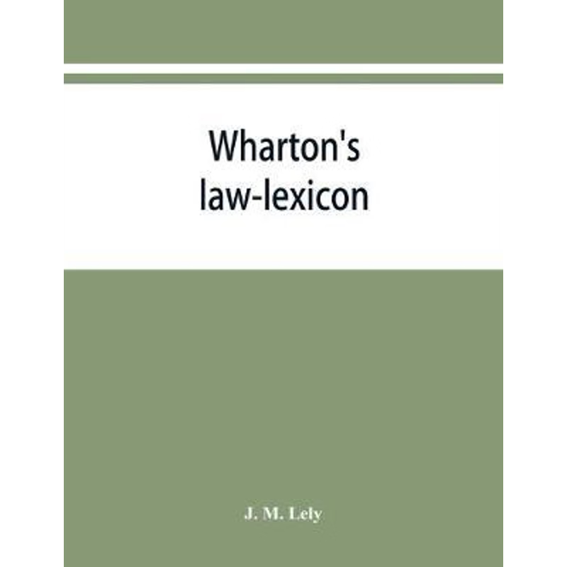 按需印刷Wharton's law-lexicon[9789353868345]