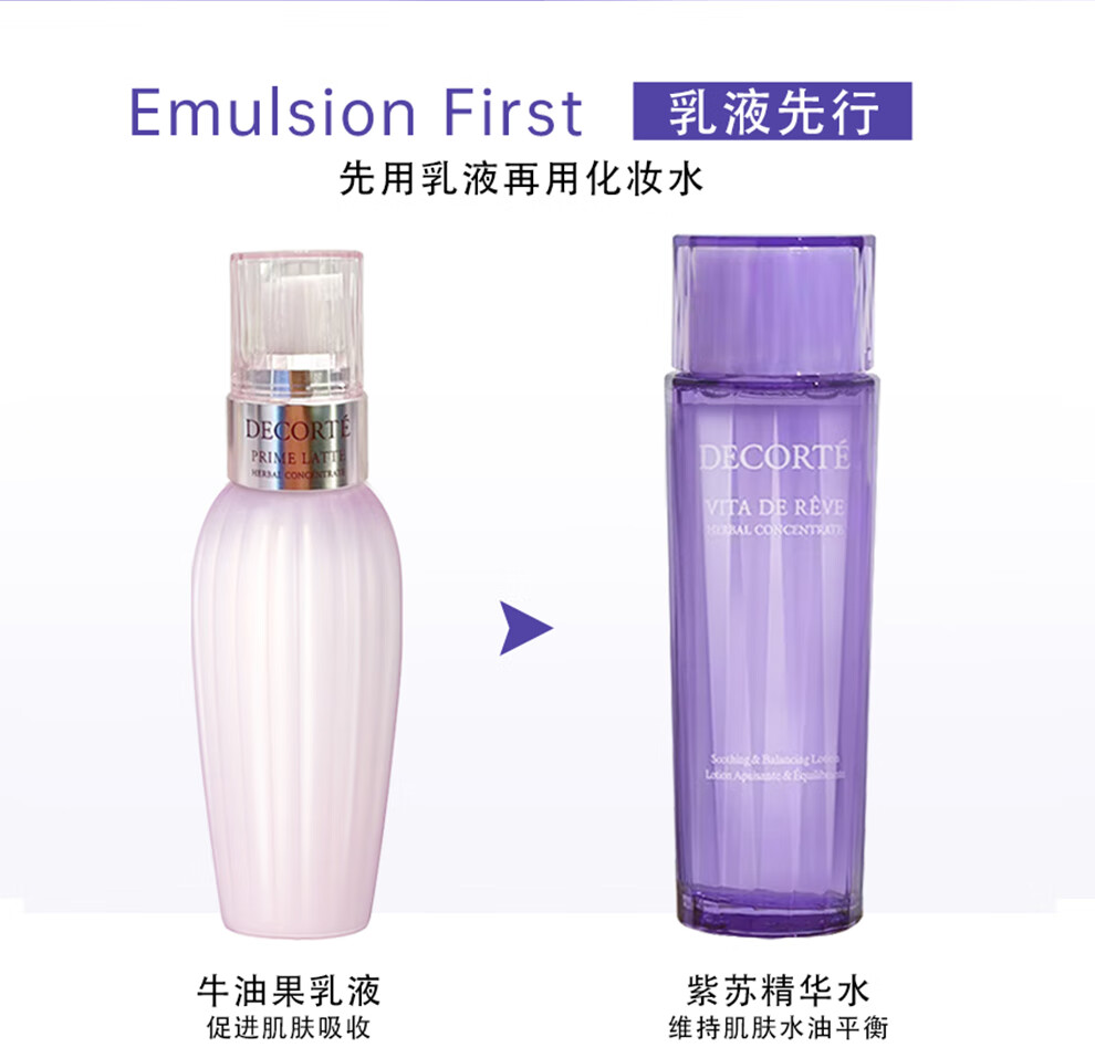 黛珂（Cosme Decorte）水乳套装 日本进口紫苏水牛油果乳液补水保湿 护肤礼盒 黛珂植物韵律水乳清爽型