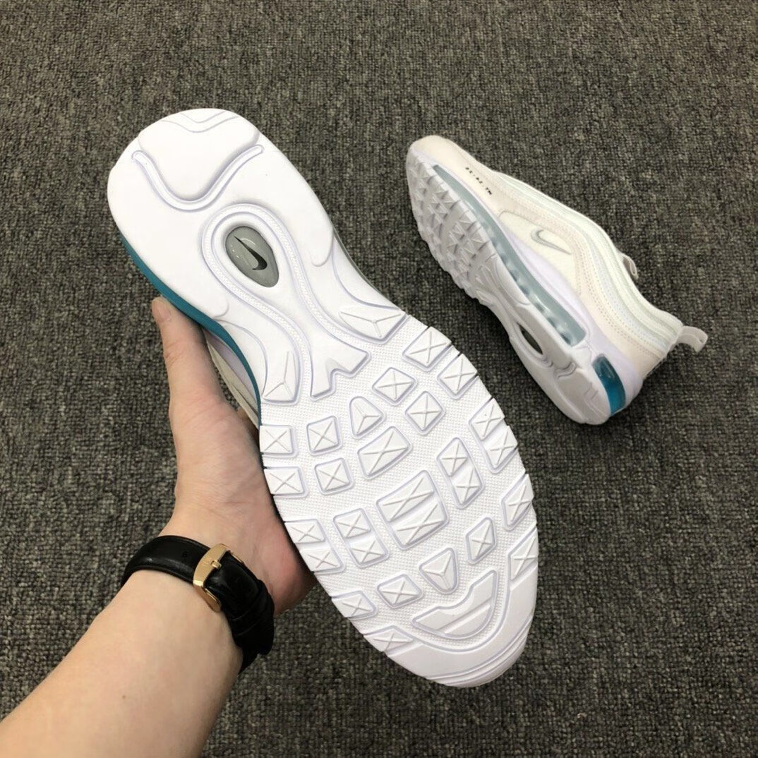 air max97 耶稣圣水 万花筒 笑脸银头情侣全掌气垫跑步鞋男女 max97白