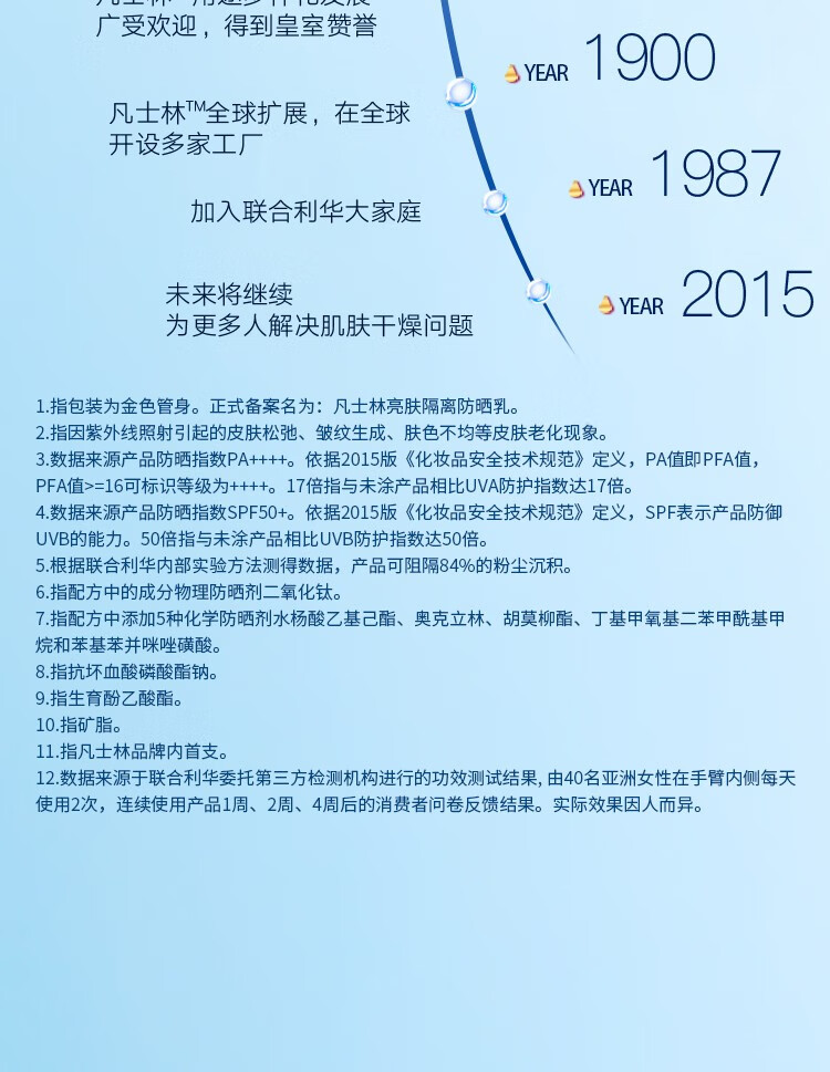 凡士林防晒霜亮肤隔离紫外线轻薄透气水润保湿防晒乳 小金管90g