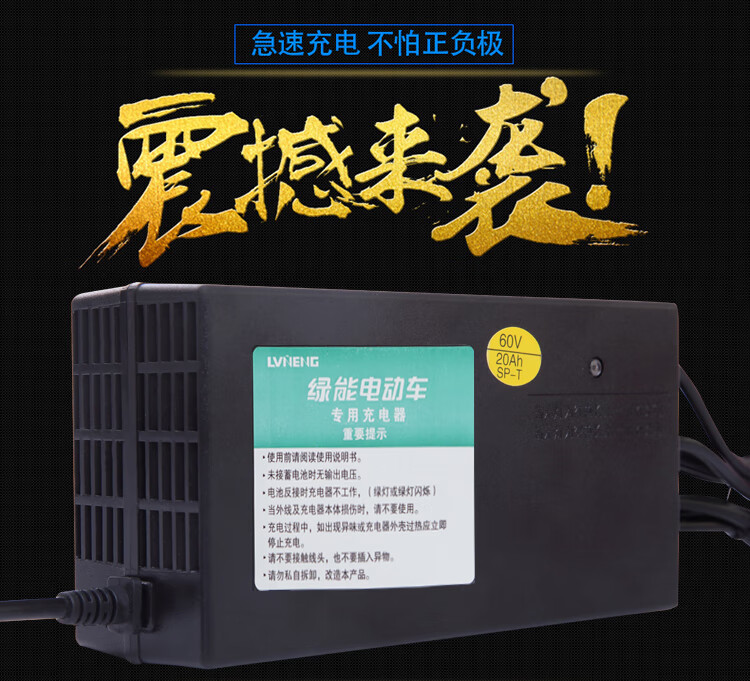 原装绿能电动车电瓶充电器36v12ah48v20ah60v30ah72v32ah原厂 绿能36v