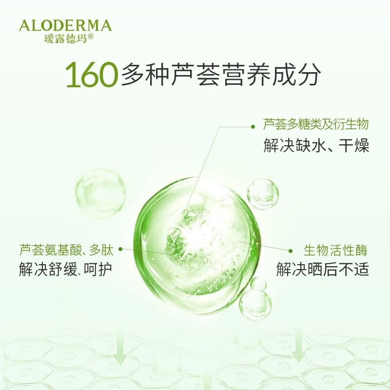 瑷露德玛 芦荟胶膏清修痘护淡化痘印清爽晒后呵护护肤品芦荟凝胶 鲜汁凝胶114g