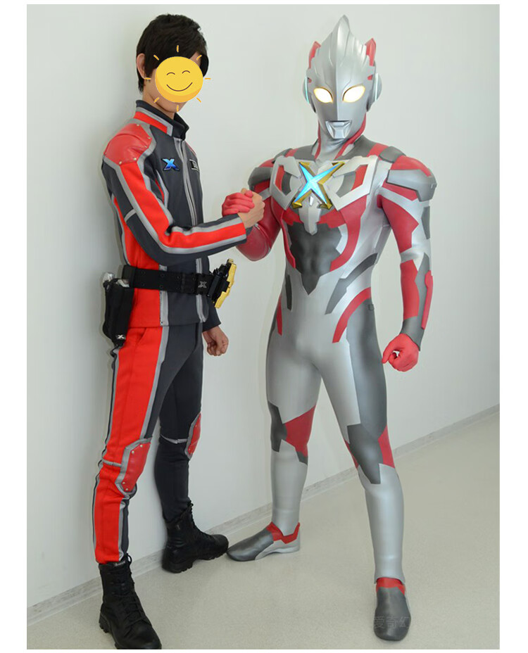 奥特漫皮套头盔摆件1:1可穿戴全身头盔甲eva塑料模型道具cos服装 艾斯