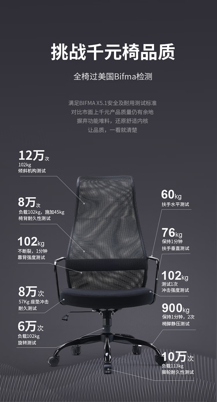 西昊（SIHOO）M101人体工学椅子久坐舒服电脑椅 办公椅家用学习椅电竞椅转椅 黑