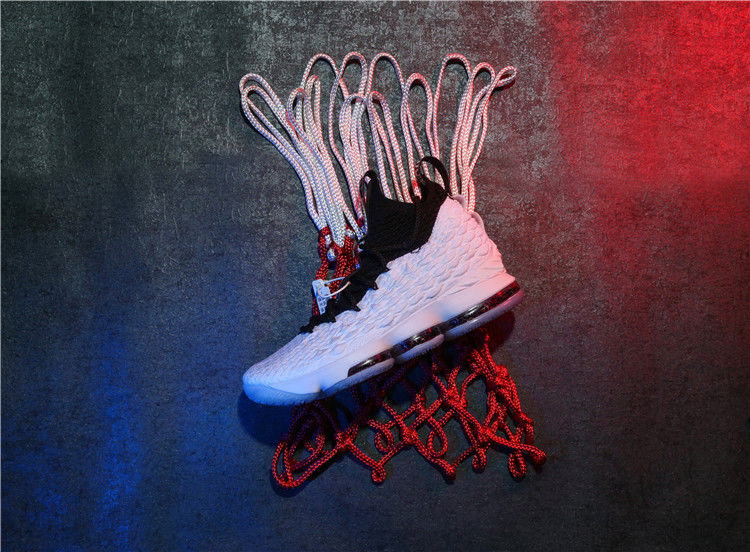 詹姆斯15代篮球鞋lebron lbj16代高帮黑红鸳鸯黑白涂鸦运动鞋 15黑白
