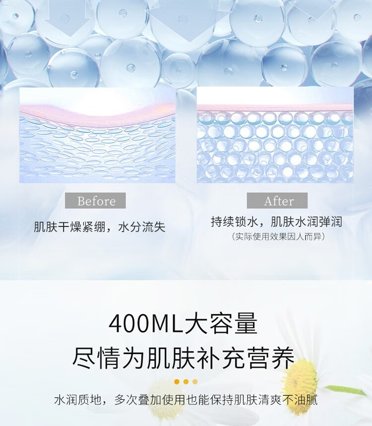 MIGUHARA咪咕哈啦大美白爽肤水烟酰胺亮肤湿敷水提亮肤色补水保湿护肤品 爽肤水400ml