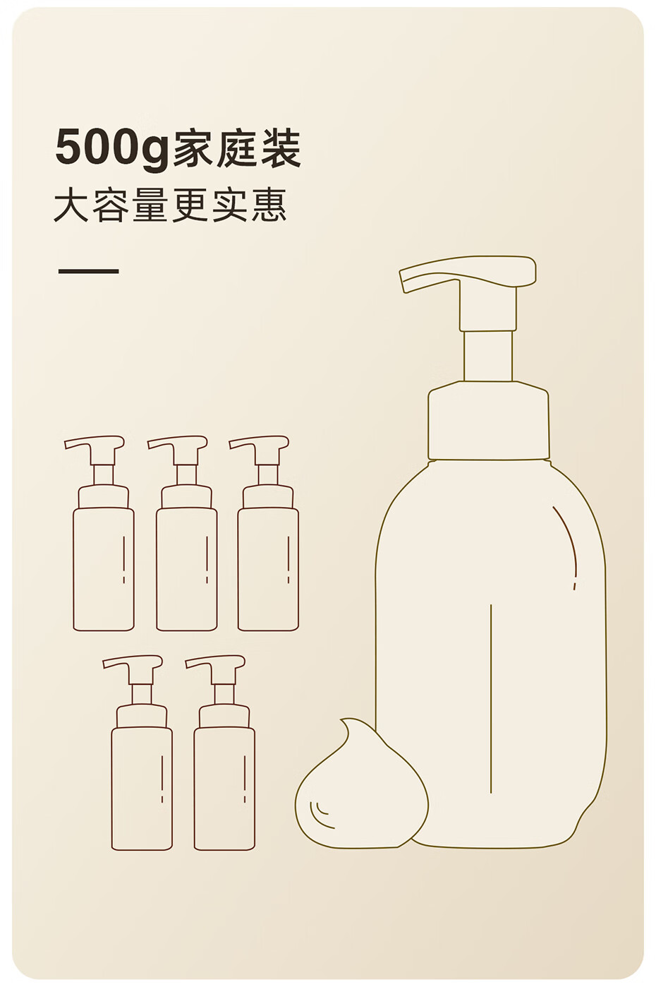 半亩花田氨基酸洗面奶泡沫洁面慕斯深层清洁毛孔泡泡洗面奶男女士洁面 氨基酸泡泡洁面慕斯500g*2