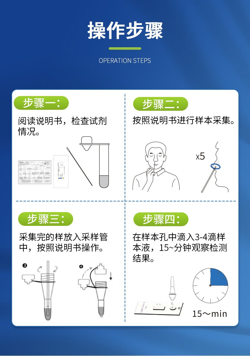 现货卓诚惠生新型冠状病毒抗原检测试剂盒胶体金法检测自检疫测达小