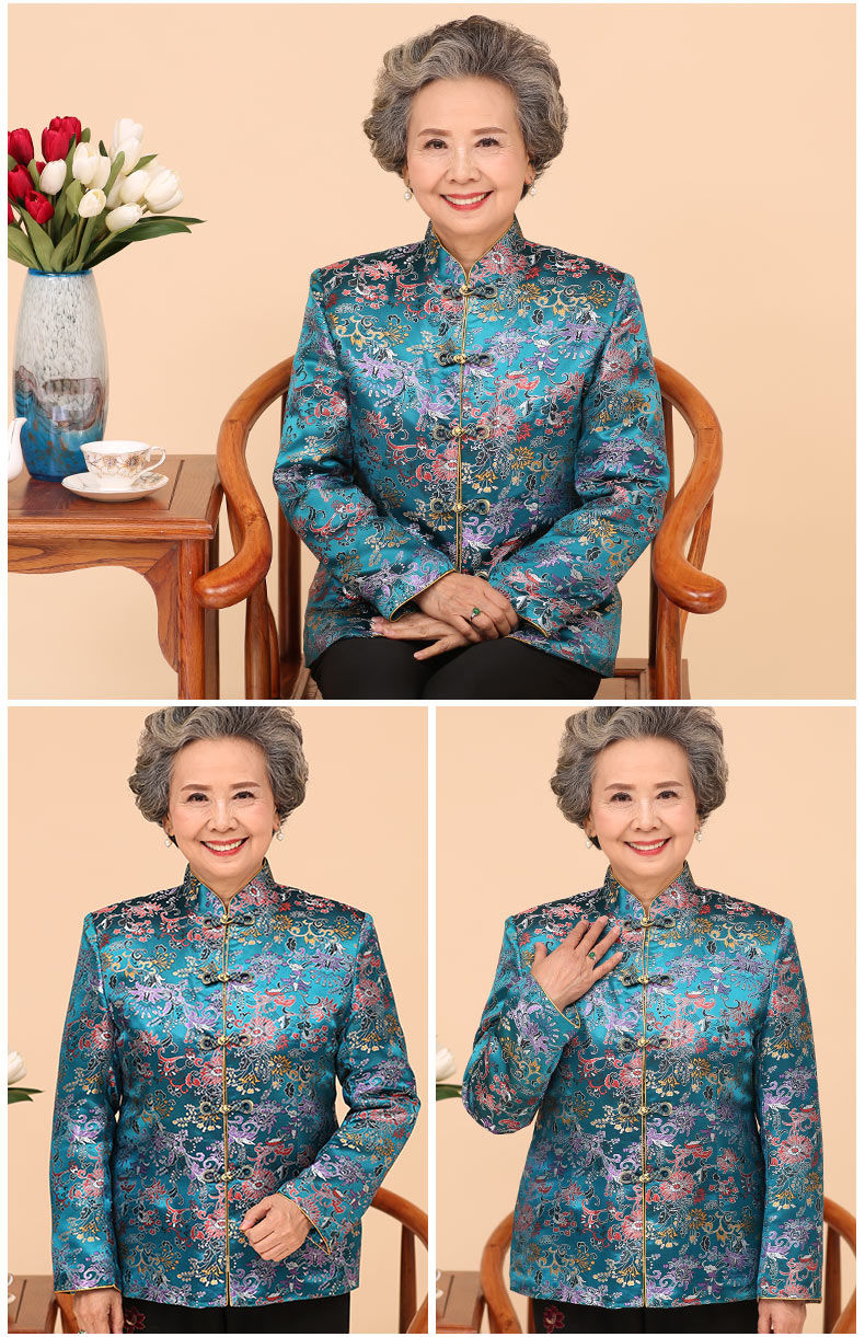 新品中老年人70-80岁外套老奶奶装过寿唐装女老人衣服