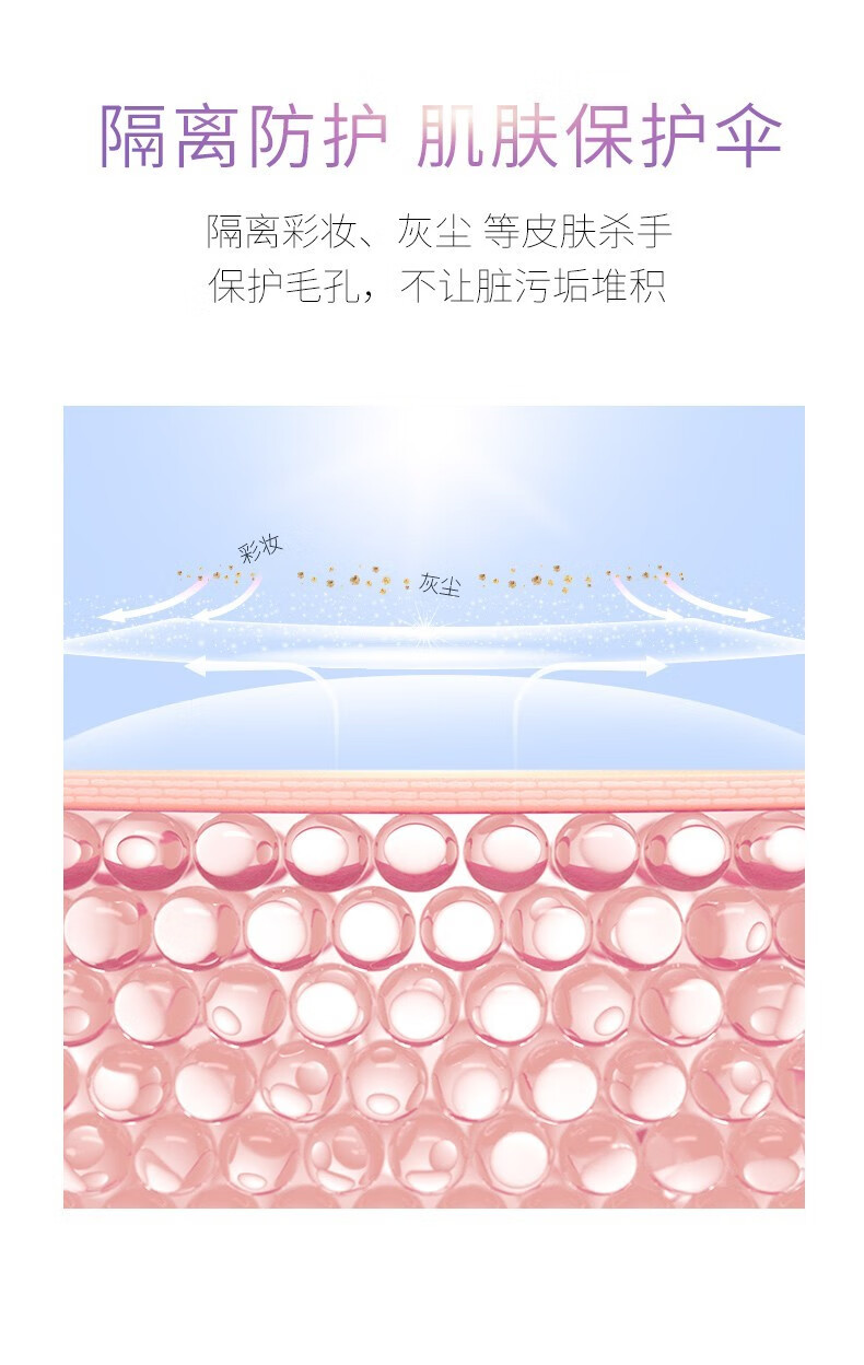 透蜜遮盖黑眼圈斑点痘印 （修容高光泪沟提亮）  隔离霜（紫）+遮瑕液