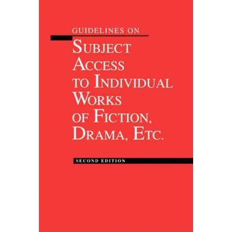 按需印刷不退不换Guidelines on Subject Access to Individual Works of Fiction, Drama, Etc.[9780838935033]