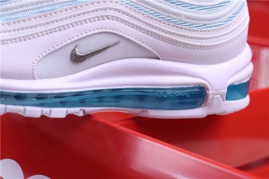 air max97 耶稣圣水 万花筒 笑脸银头情侣全掌气垫跑步鞋男女 max97白