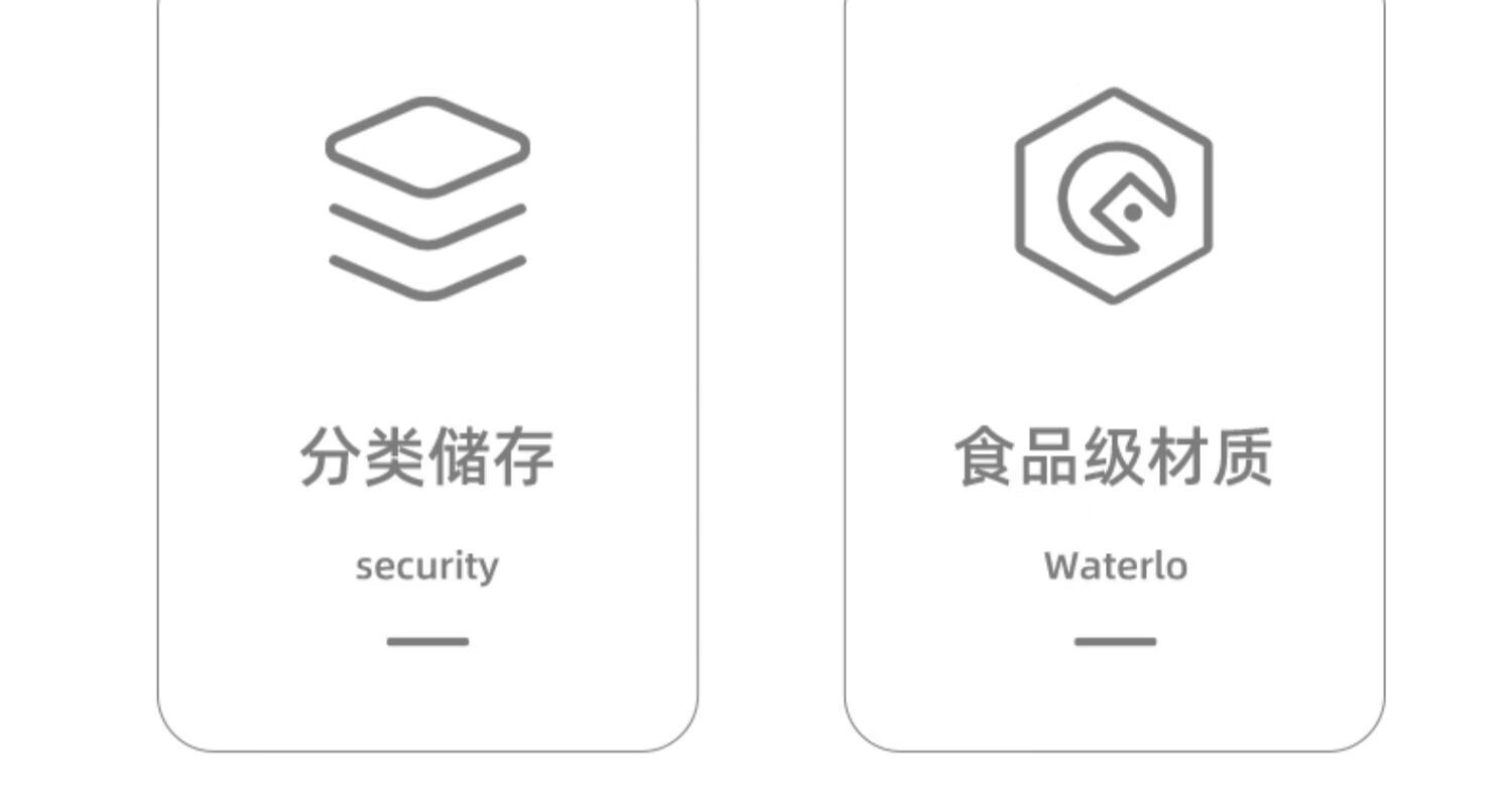 灰妮子冰箱保鲜盒可微波炉加热带盖储物收纳盒美妆工具  350ml【8个装】