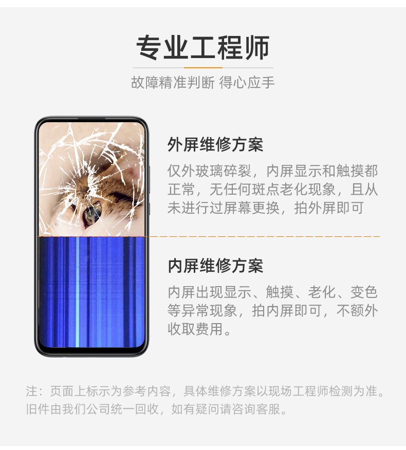 【非原厂物料】华为手机维修上门荣耀v9v8nova2s v10mate20pro9换屏碎