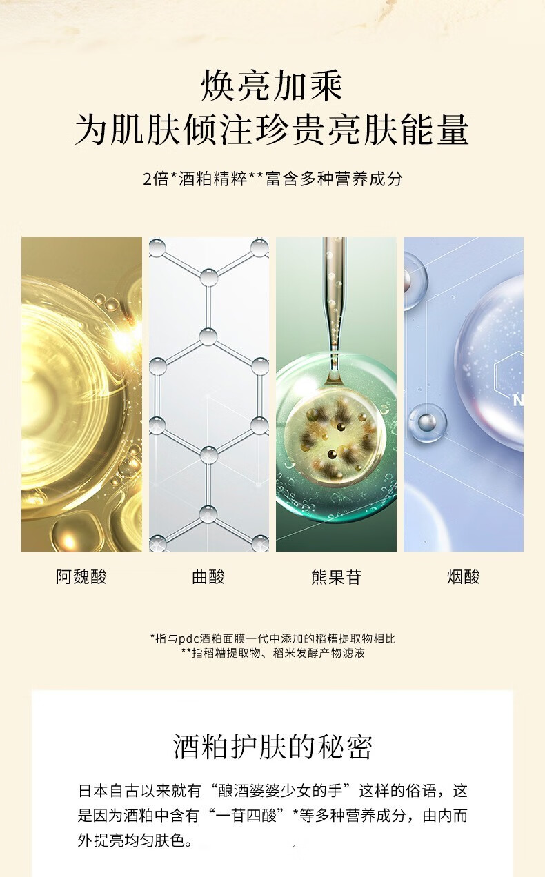 碧迪皙（PDC）进口pdc酒粕补水提亮肤改善暗沉清洁酒糟泥膜男女涂抹贴片面膜 酒粕涂抹二代170g