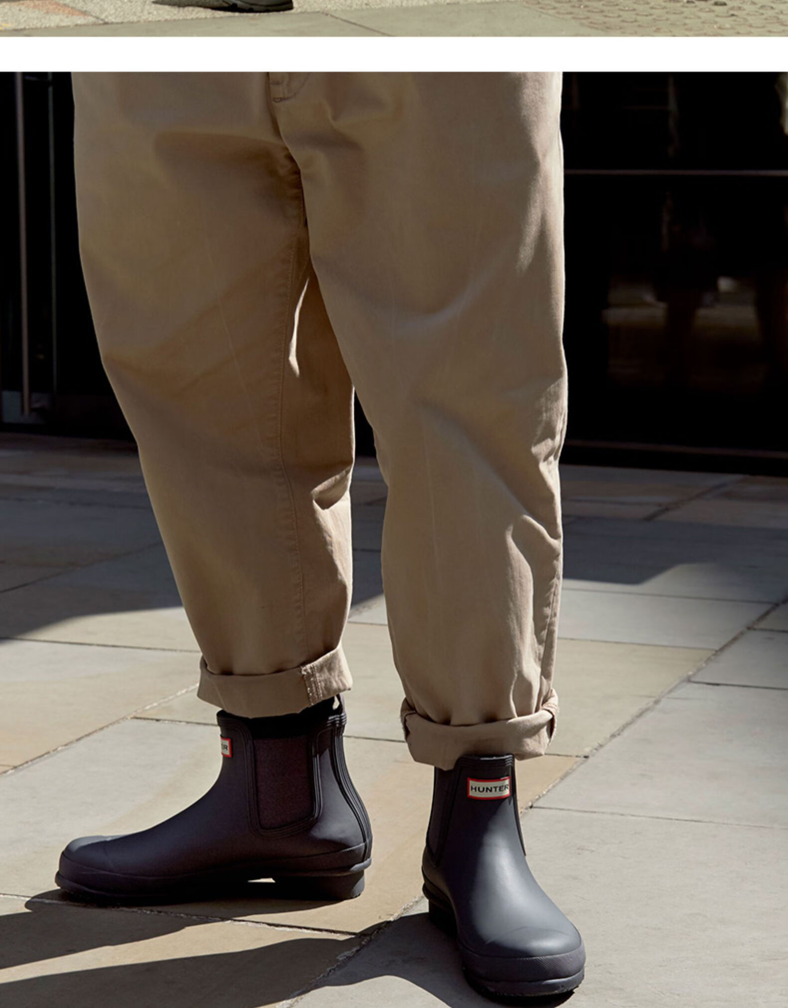 hunter英国雨鞋雨靴男时尚款外穿显瘦防水防滑中跟厚底切尔西短靴