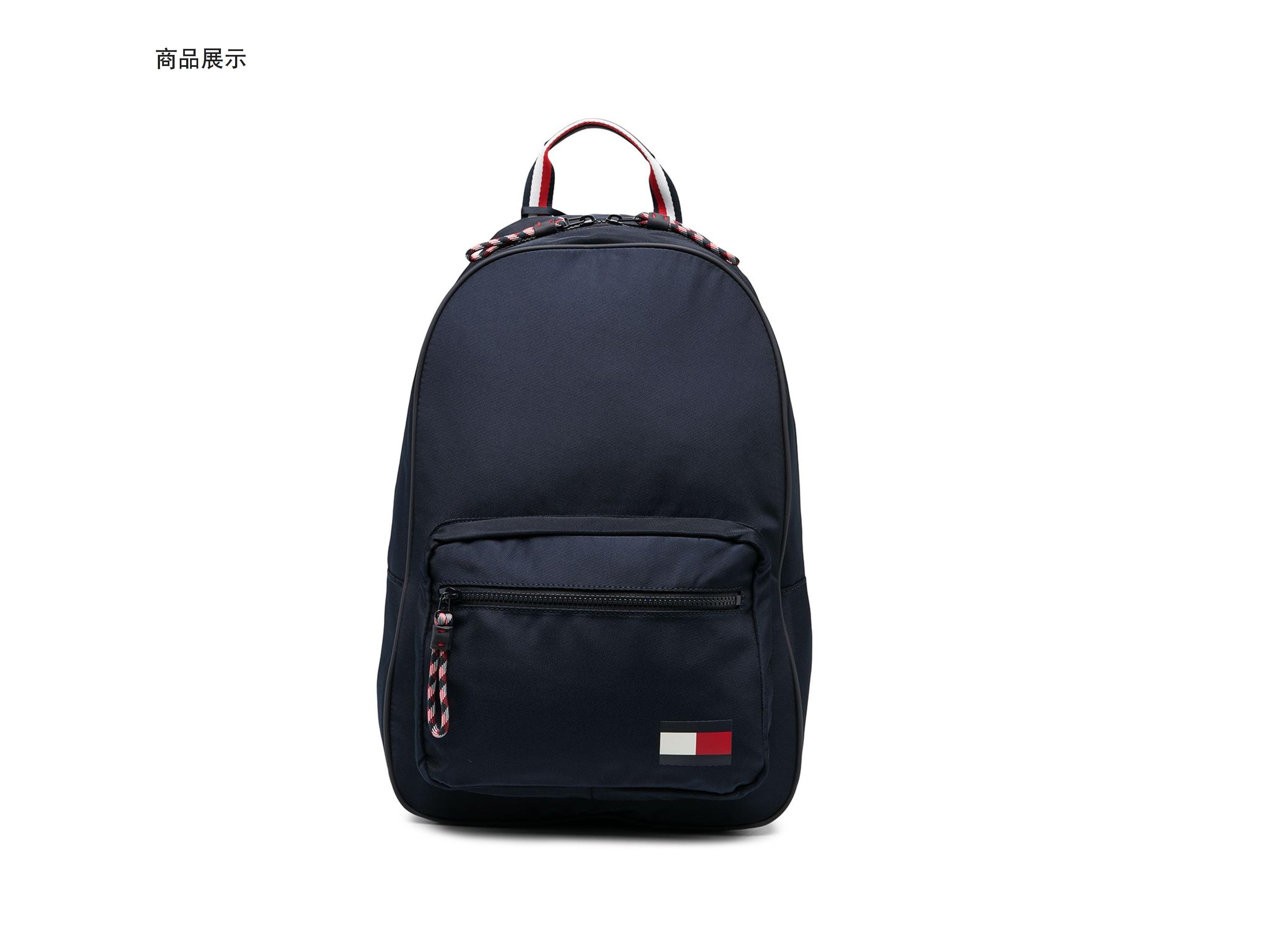 汤美费格(tommy hilfiger)20秋冬男士logo贴花超大款背包 蓝色 均码