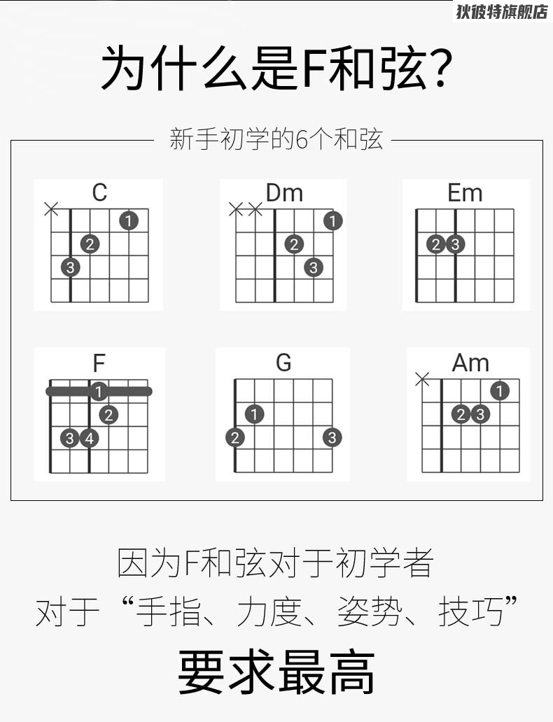 吉他和弦神器左手f和弦大横按学吉他和弦神器辅助器弹吉他左手指练习