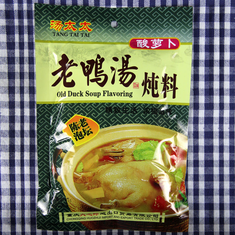 汤太太老鸭汤炖料汤太太酸萝卜老鸭汤炖料清汤火锅汤锅底料350g炖鸡