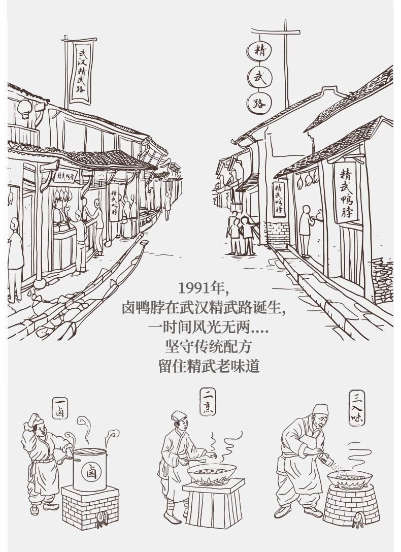 精武kingwuu鸭脖甜辣麻辣原味香辣网红小吃麻辣味零食卤味休闲食品年货大礼包 麻辣鸭脖450g盒【用券拍2件】