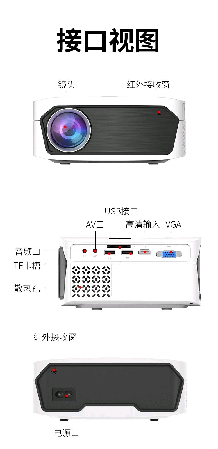 光米家用投影仪高清迷你安卓智能wifi便携式小型3d手机无线同屏小投影