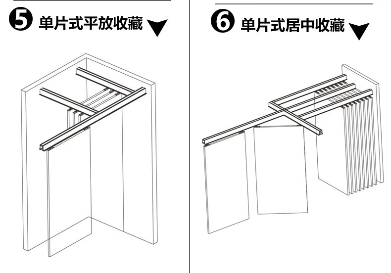 002折叠门万向吊轮酒店隔断推拉门吊轨道活动移门滑轮