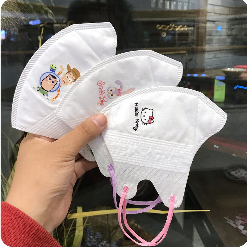 qiced新品防脱妆口罩秋冬3立体口罩大耳狗玉桂狗大人成人儿童可爱卡通